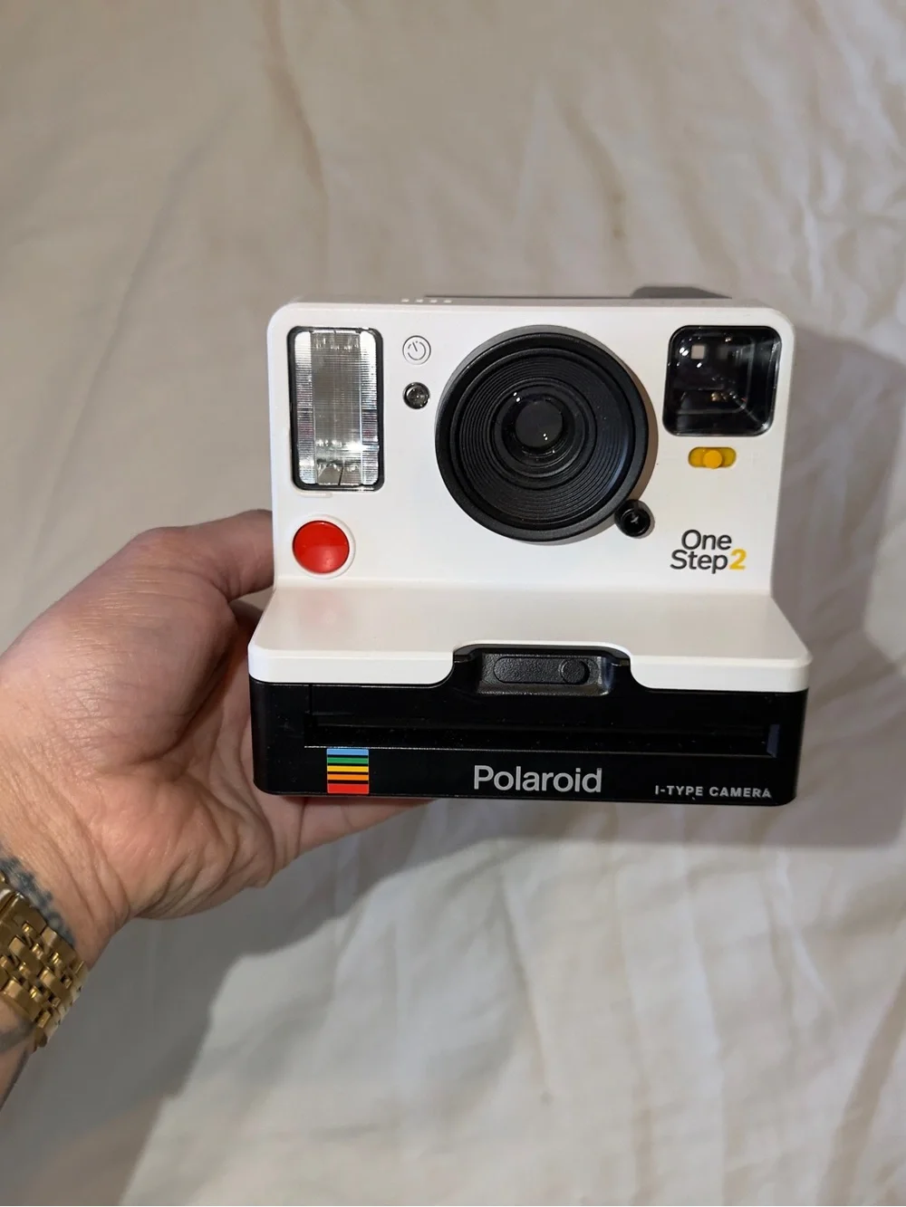 Polaroid OneStep 2 Instant Camera — White & Black with Red Accent